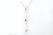 18K Yellow Gold 1CT Pear Cut Necklace - LGG Jewelry
